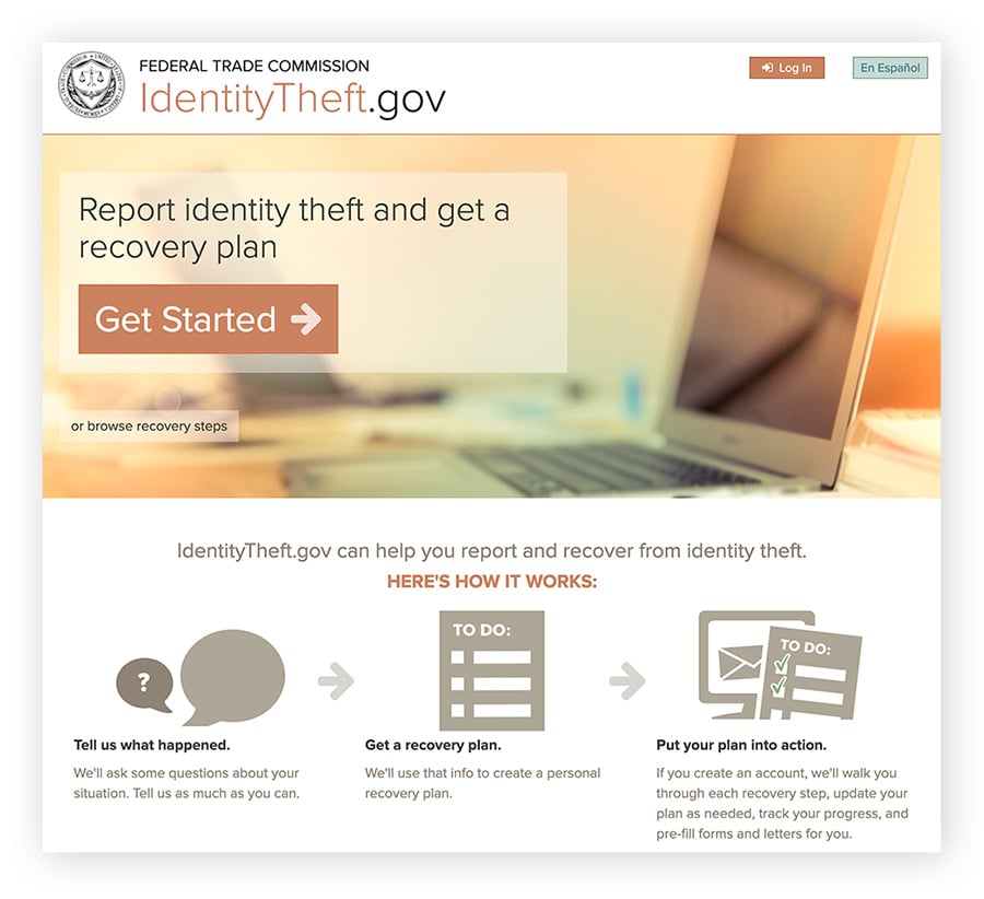 如果你的社会安全号码被盗，请立即在 identitytheft.gov上报告。